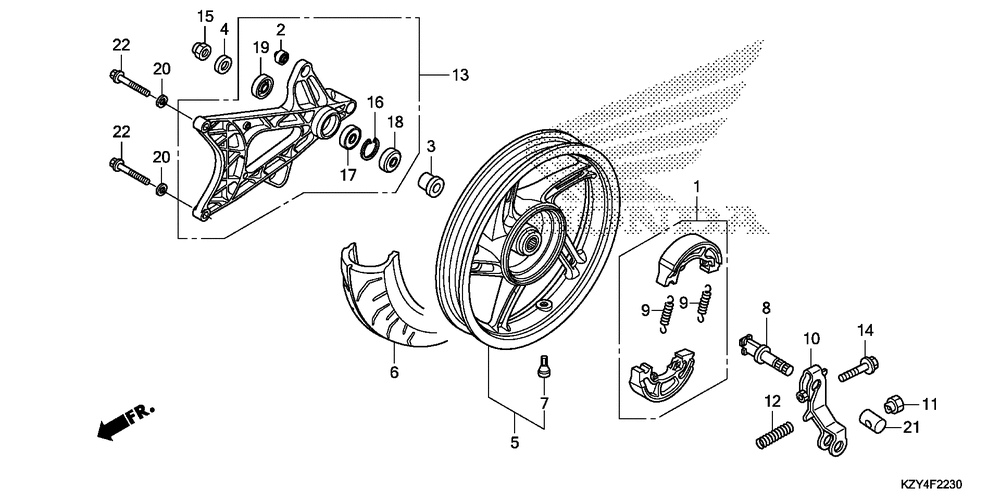 Rear wheel & swingarm