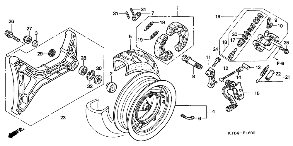 Rear wheel & swingarm