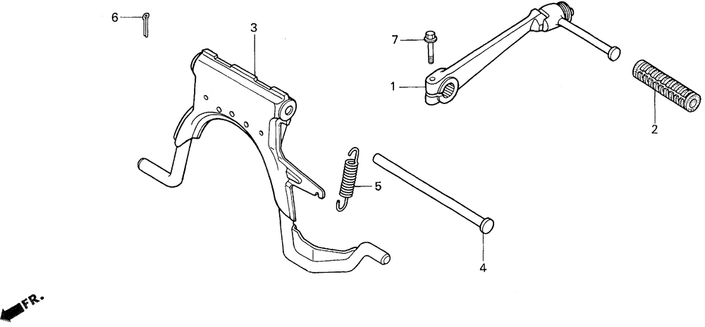 Stand & starter arm