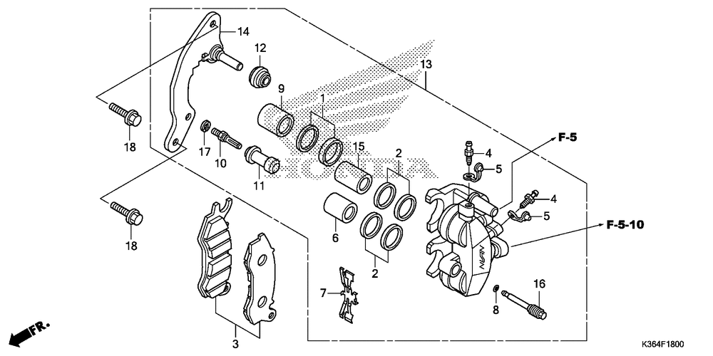 Front brake caliper