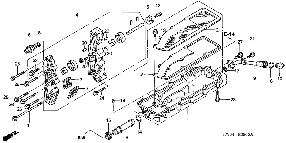 Oil pan & oil pump