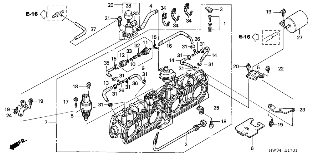 Throttle body (non-turbo)