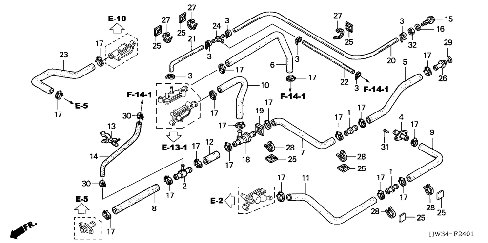 Water hose (non-turbo)