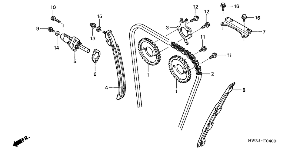 Cam chain & tensioner