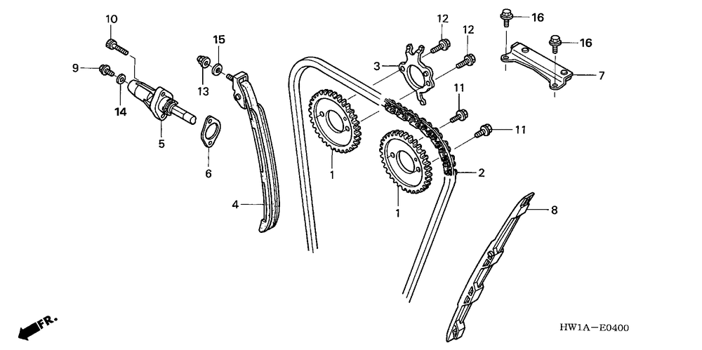 Cam chain & tensioner