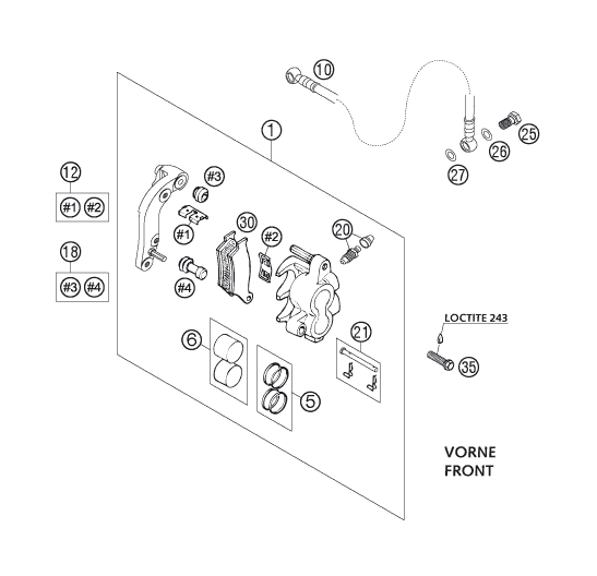Brake caliper fr. brembo fc,fe