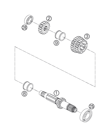 Transm. i main shaft 4-g fc