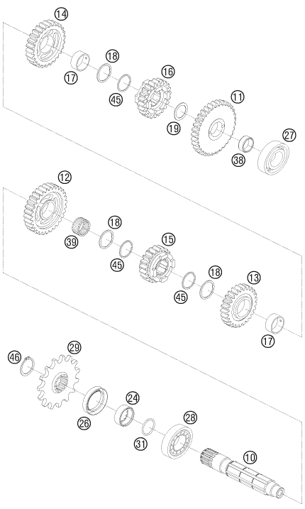 Transmission ii - countershaft