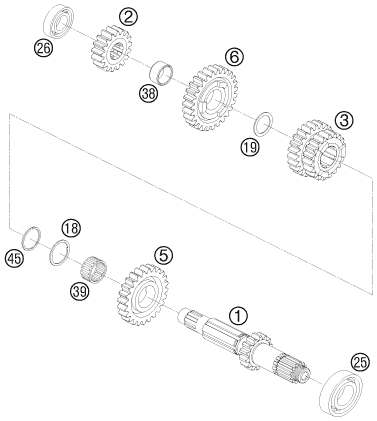 Transmission i - main shaft