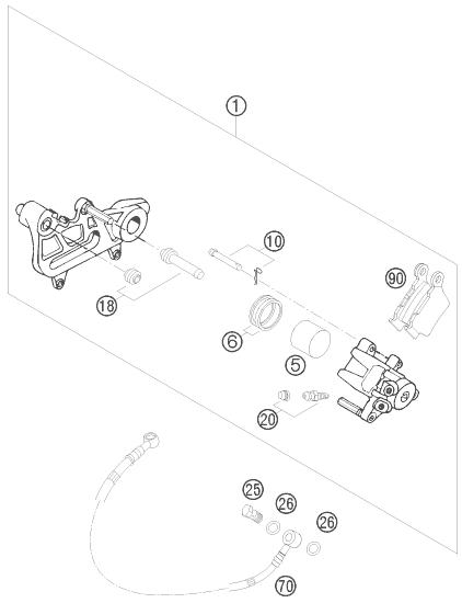 Brake caliper rear