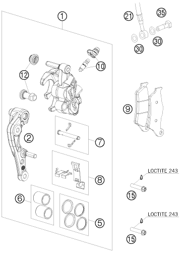 Brake caliper front