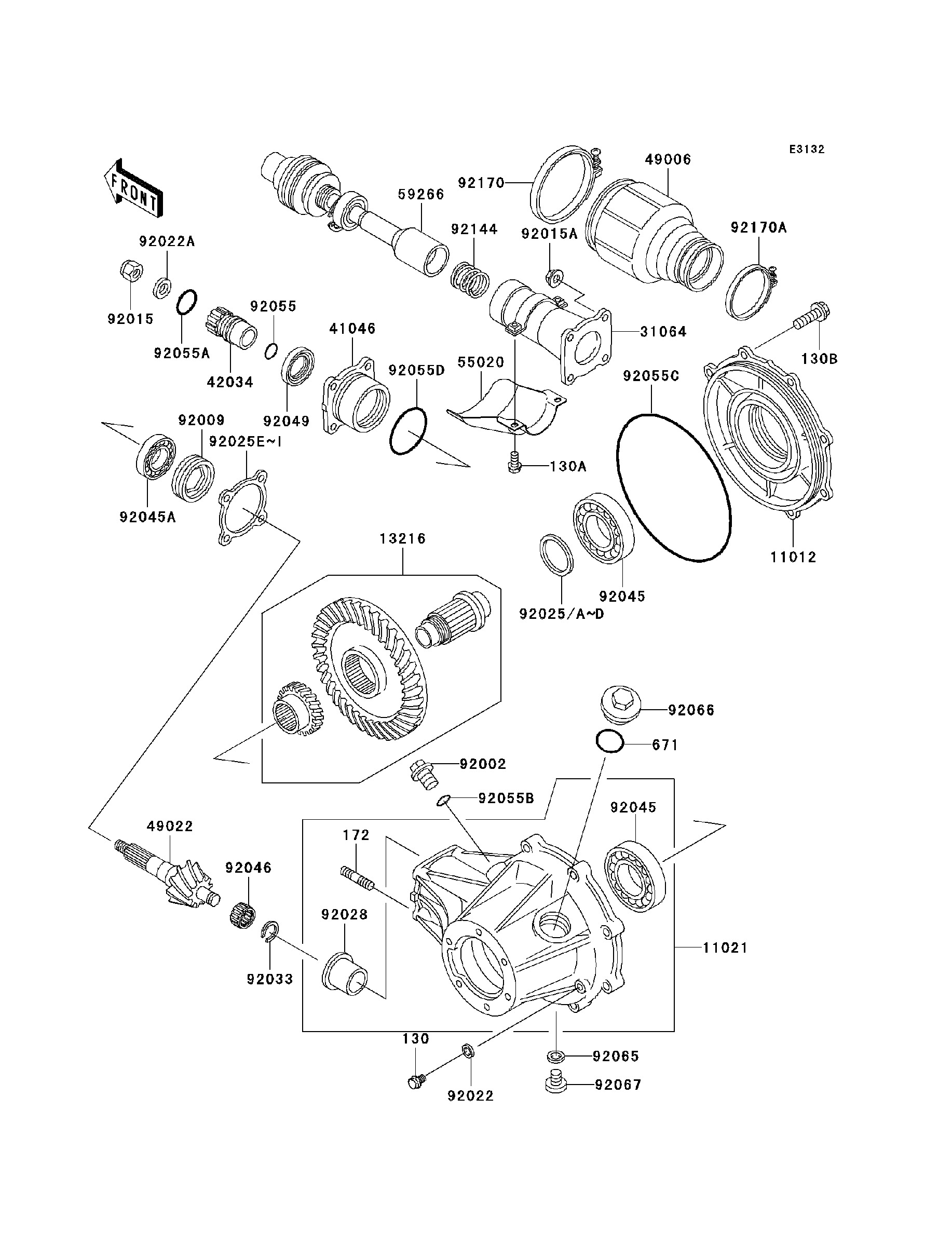 Drive shaft  final gear