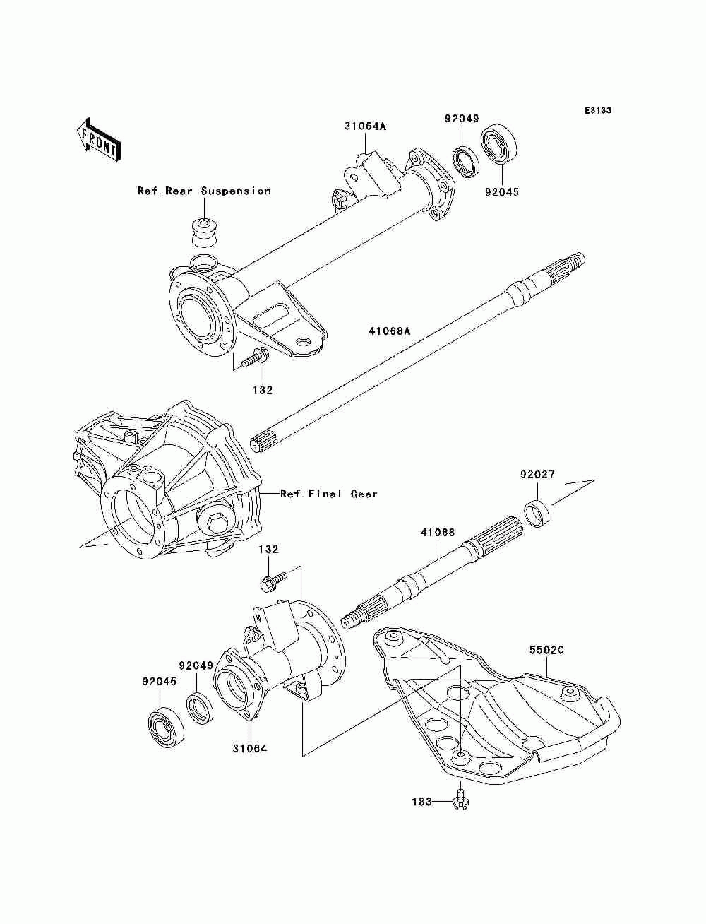 Rear axle