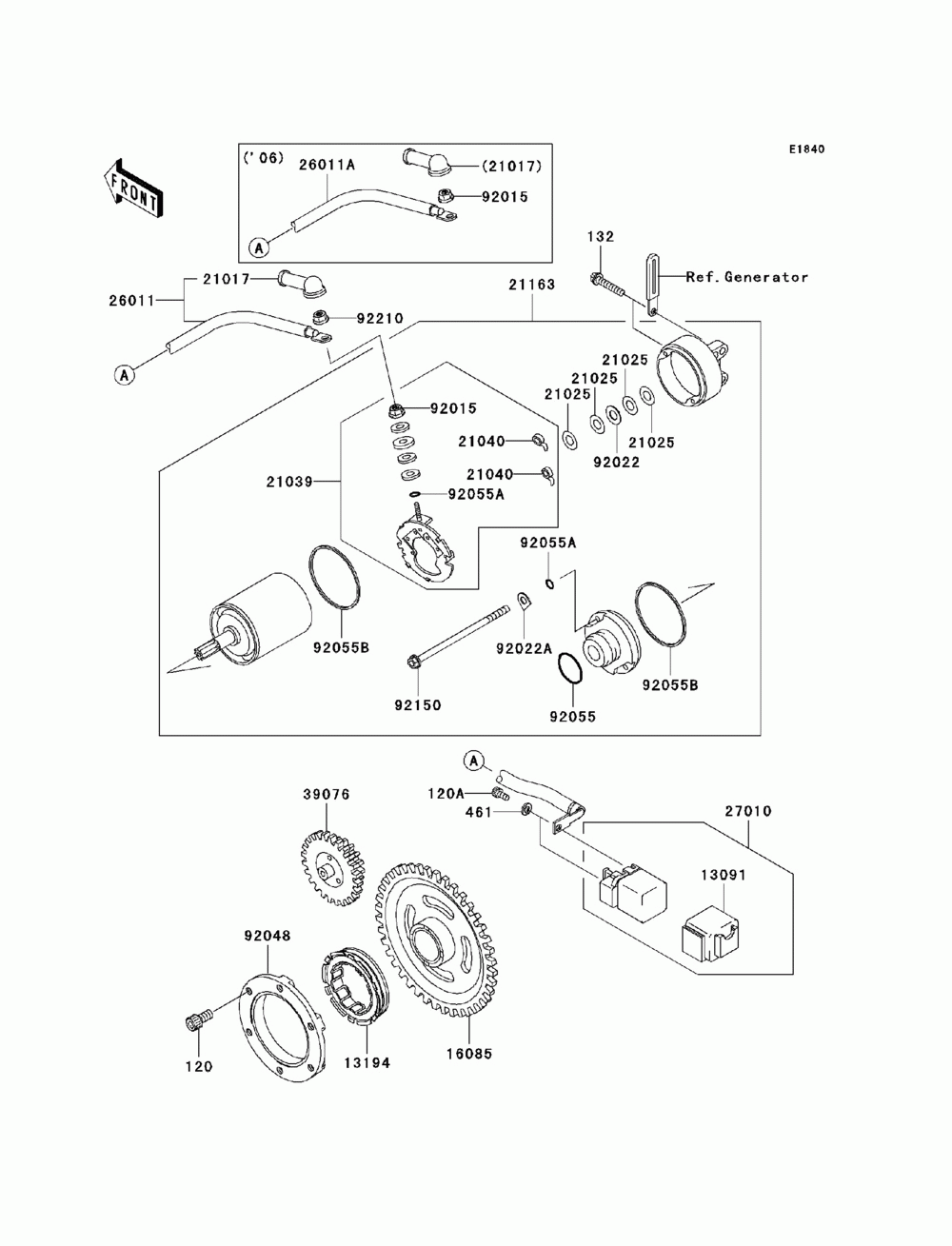 Starter motor(e6f_e7f_e8f)