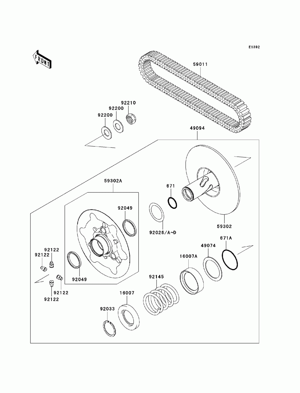 Driven converter_drive belt