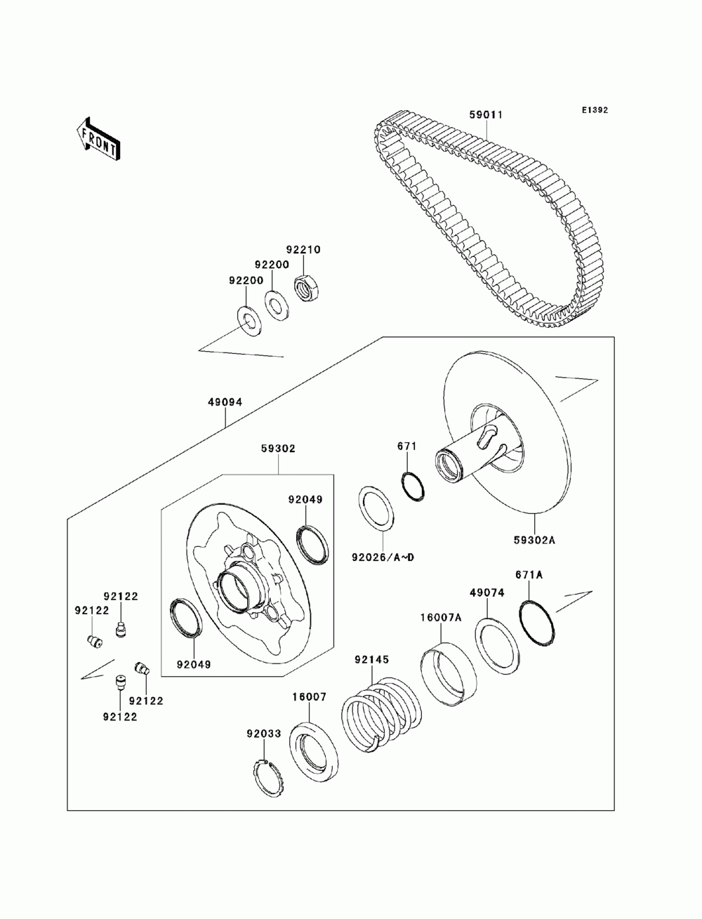 Driven converter_drive belt