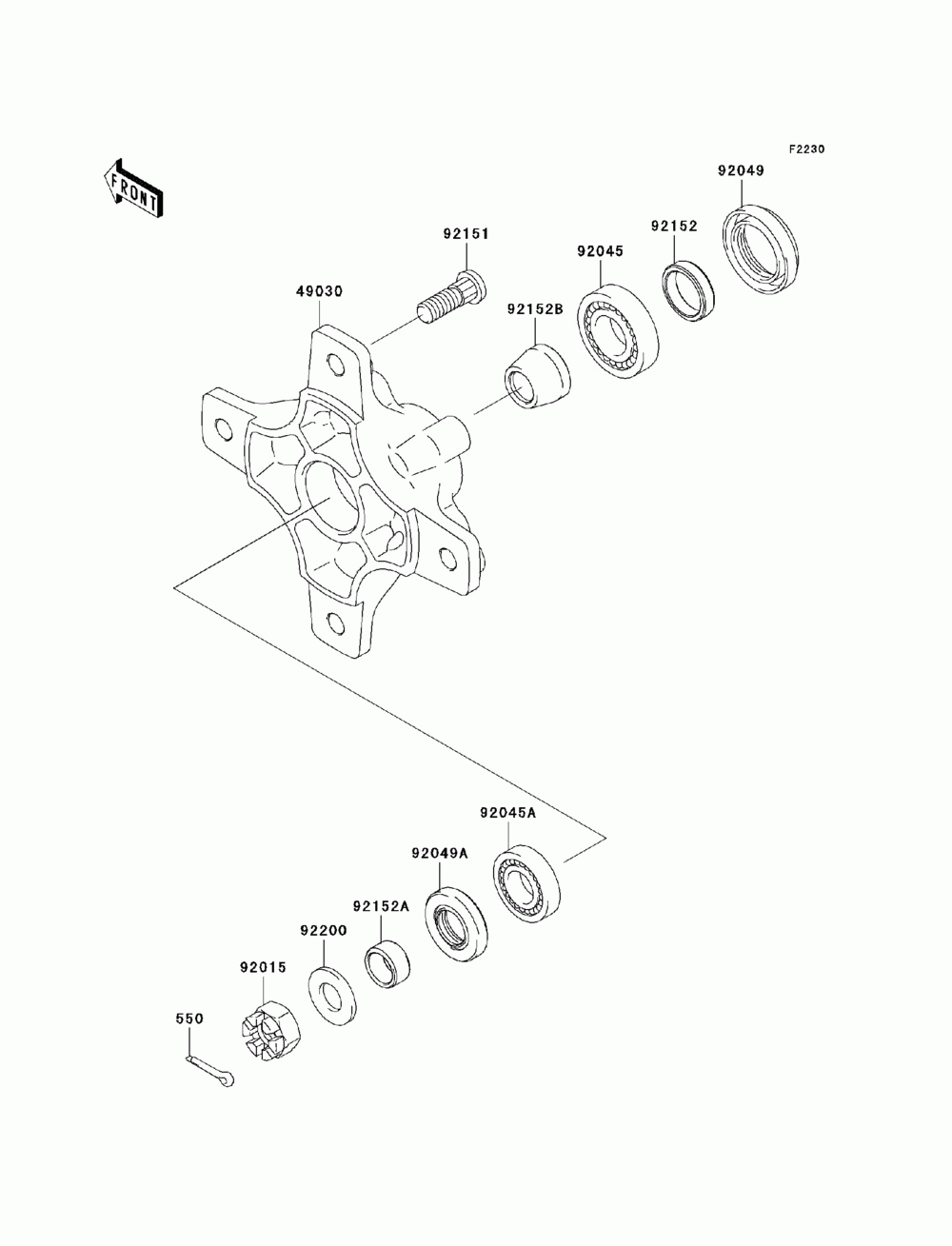 Front hub