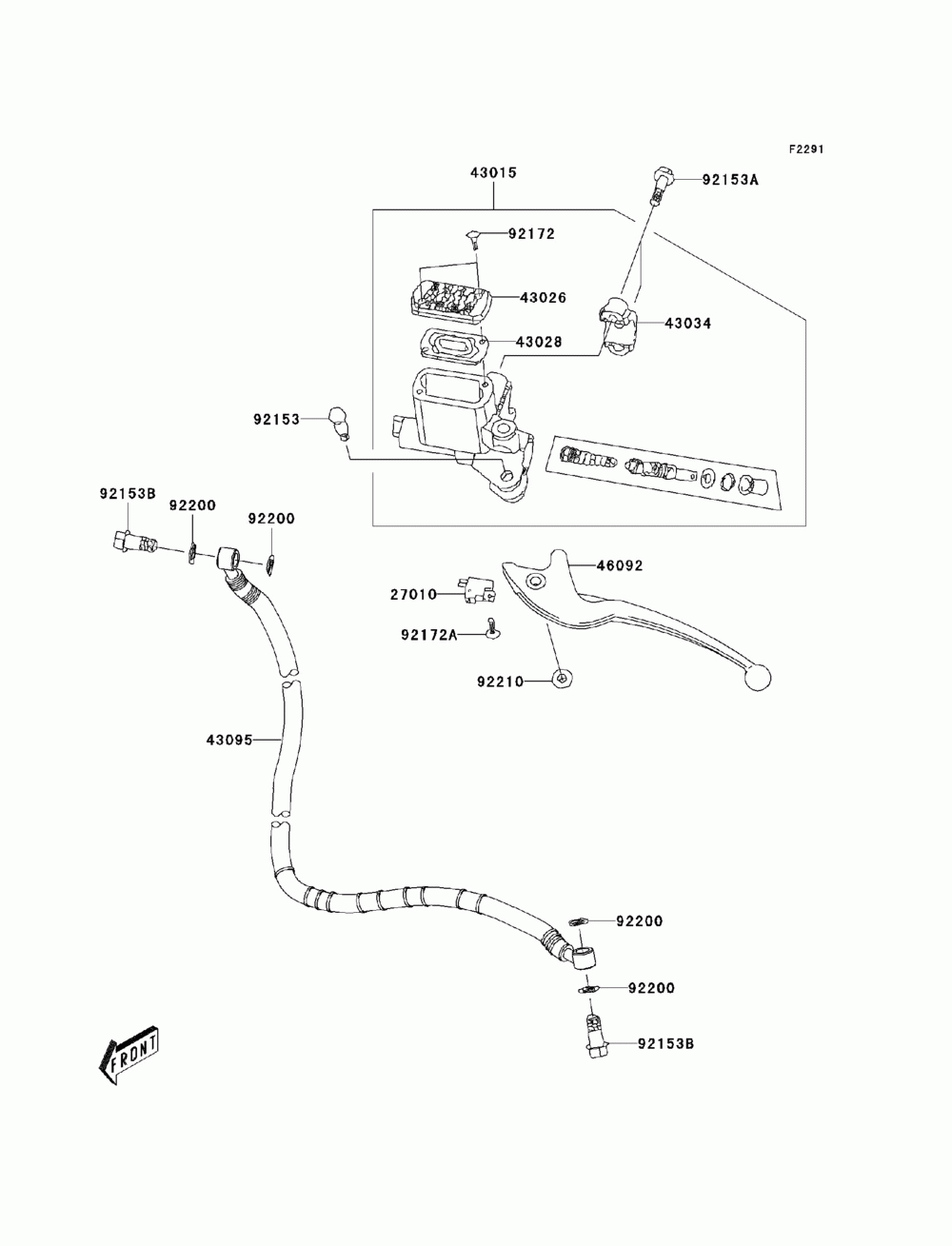 Front master cylinder