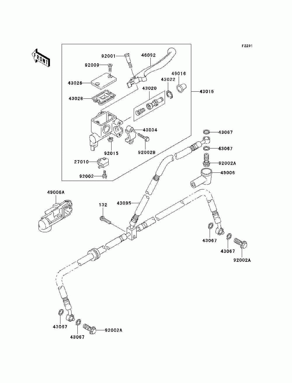 Front master cylinder