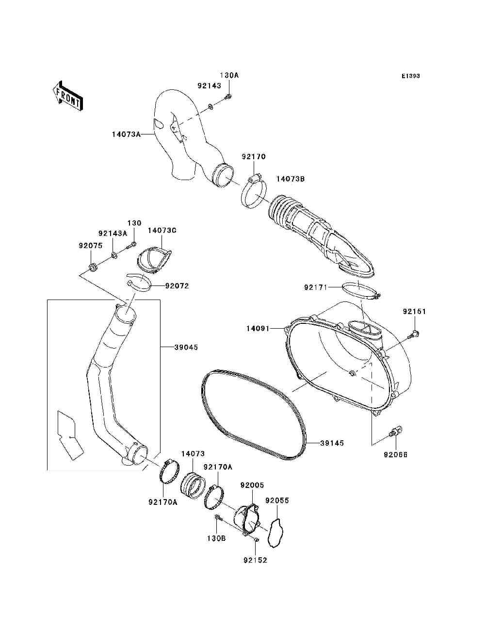 Converter cover  drive belt