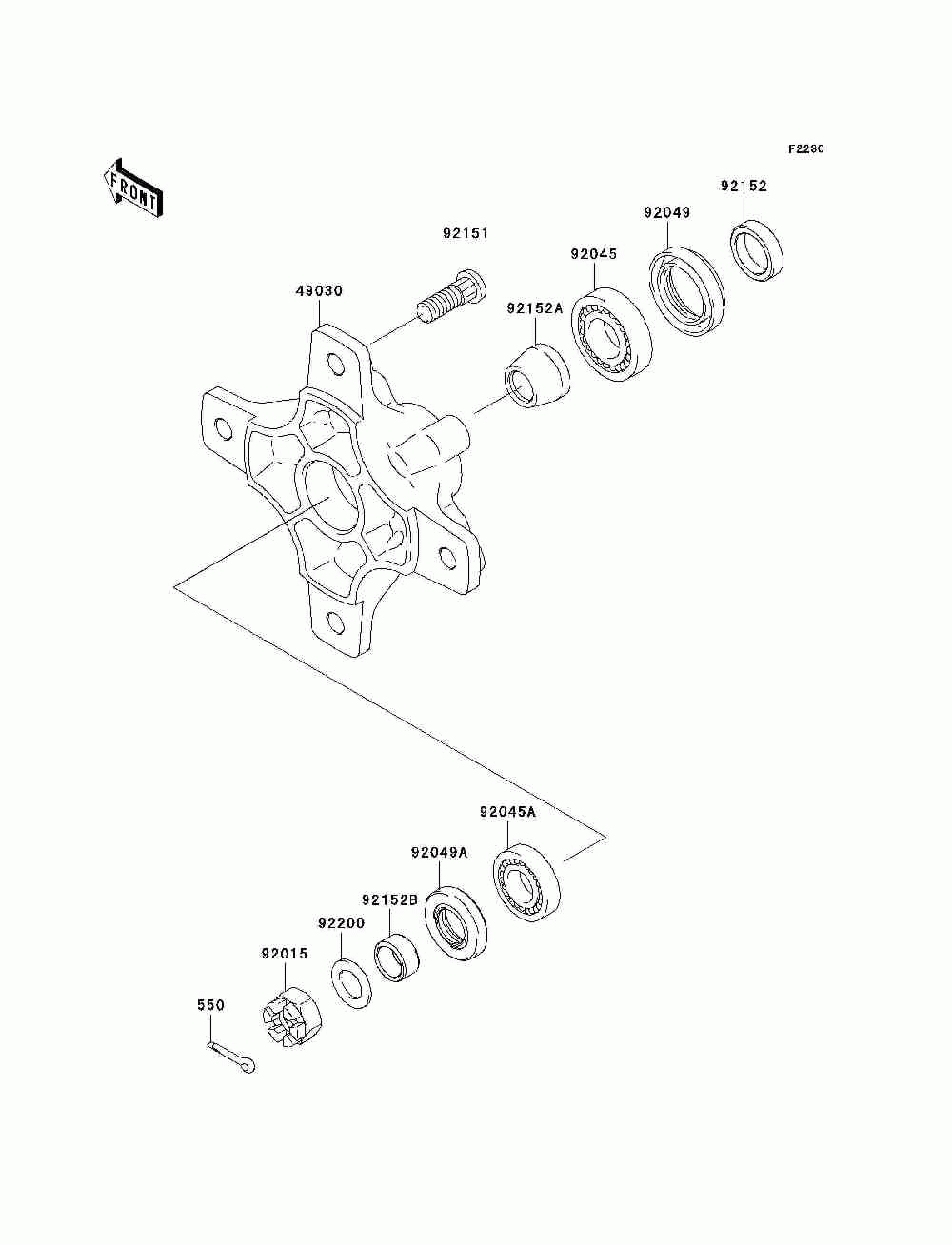 Front hub