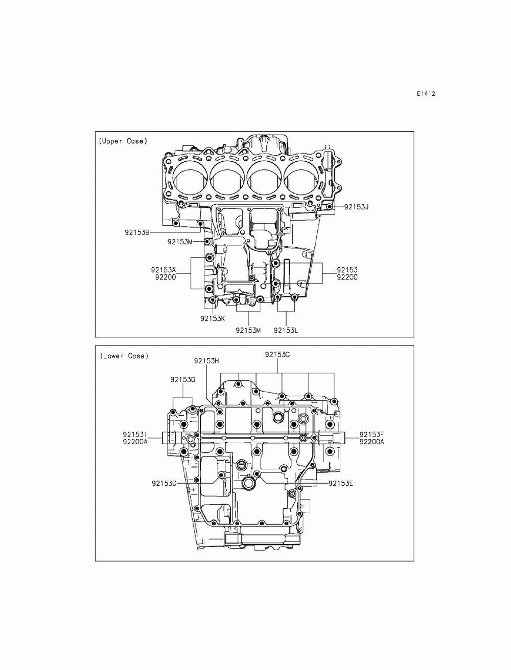 Crankcase bolt pattern