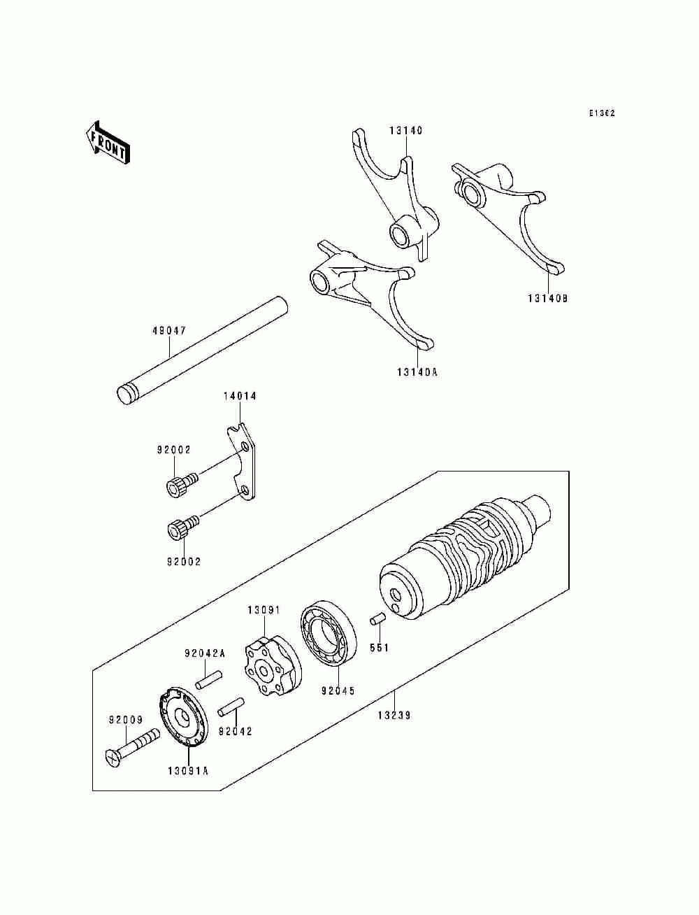 Gear change drum_shift fork(s)