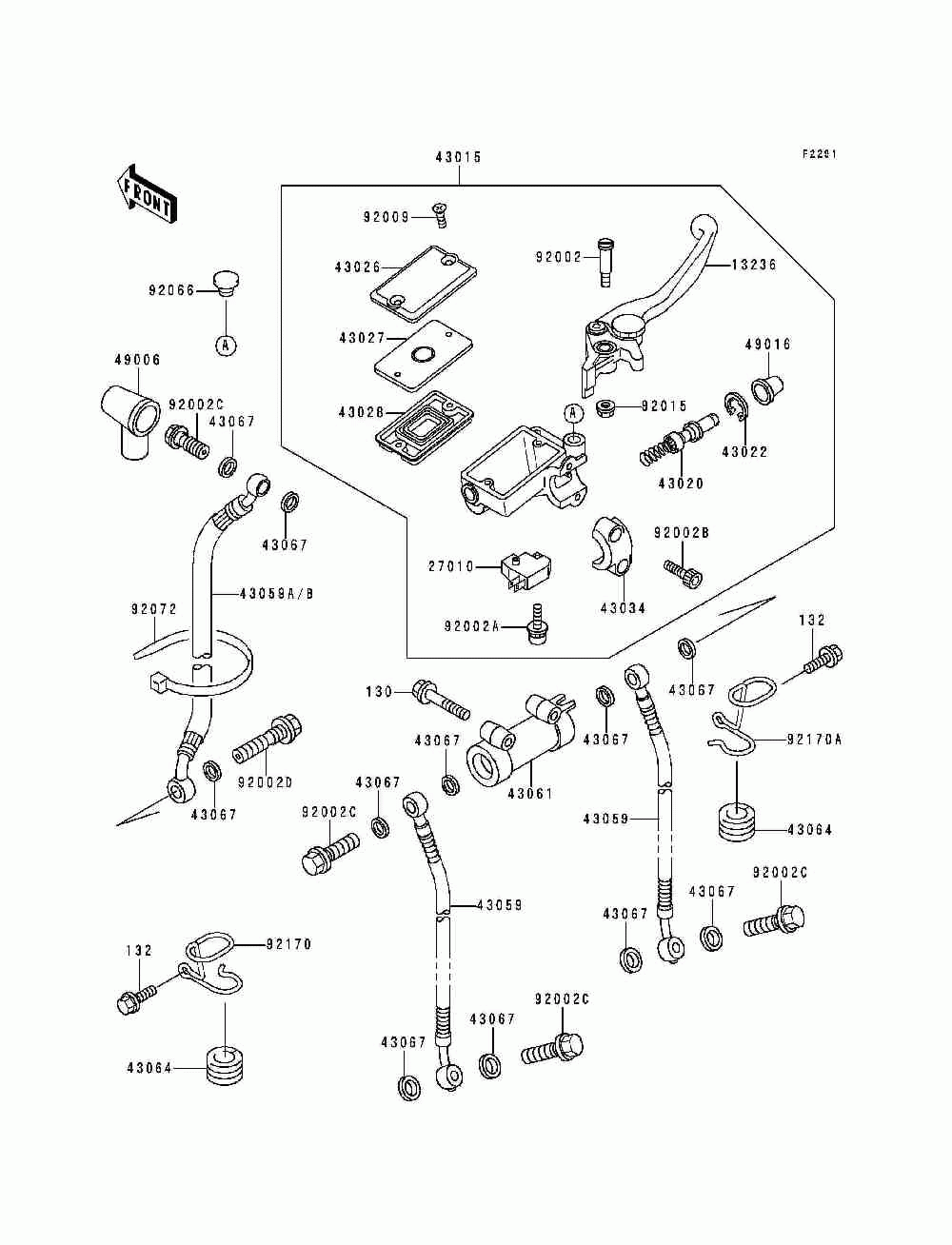 Front master cylinder