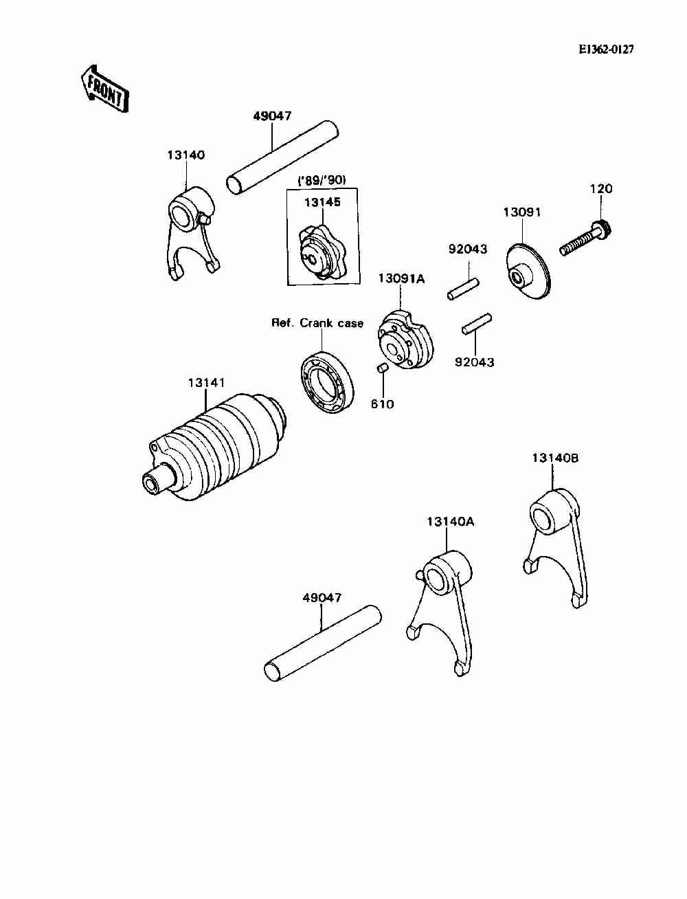 Gear change drum_shift fork(s)