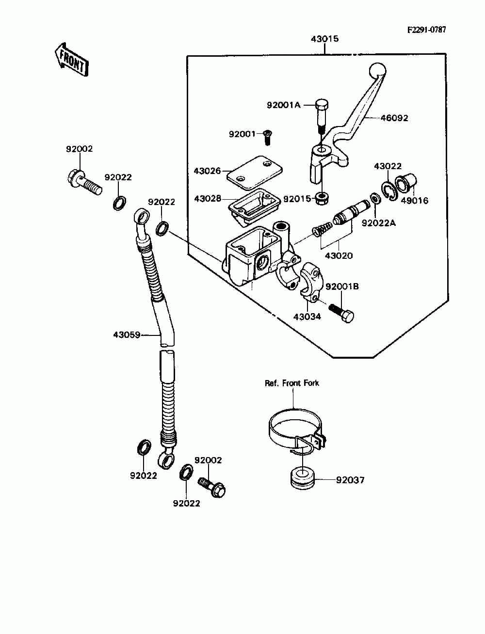 Front master cylinder