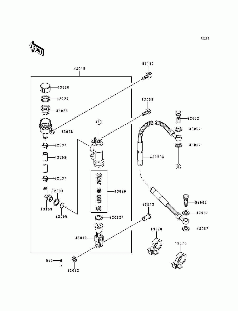 Rear master cylinder