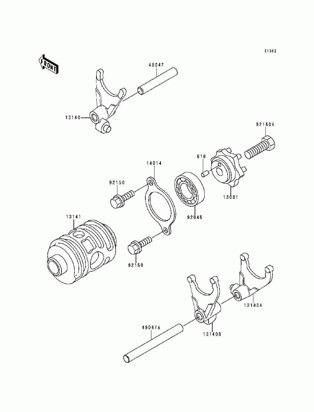 Gear change drum_shift fork(s)