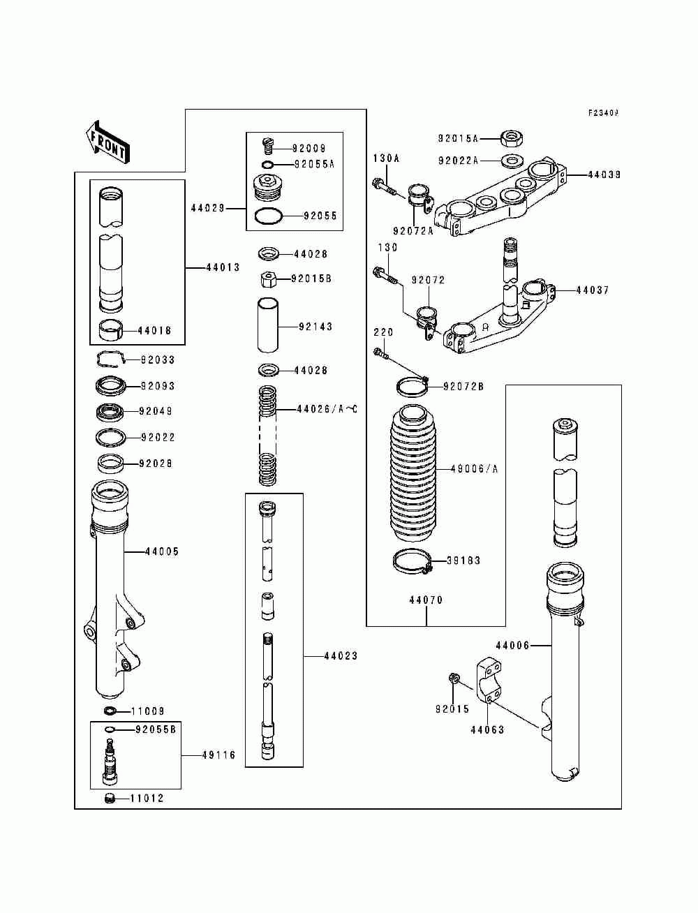 Front fork(kdx200-h4_h5)