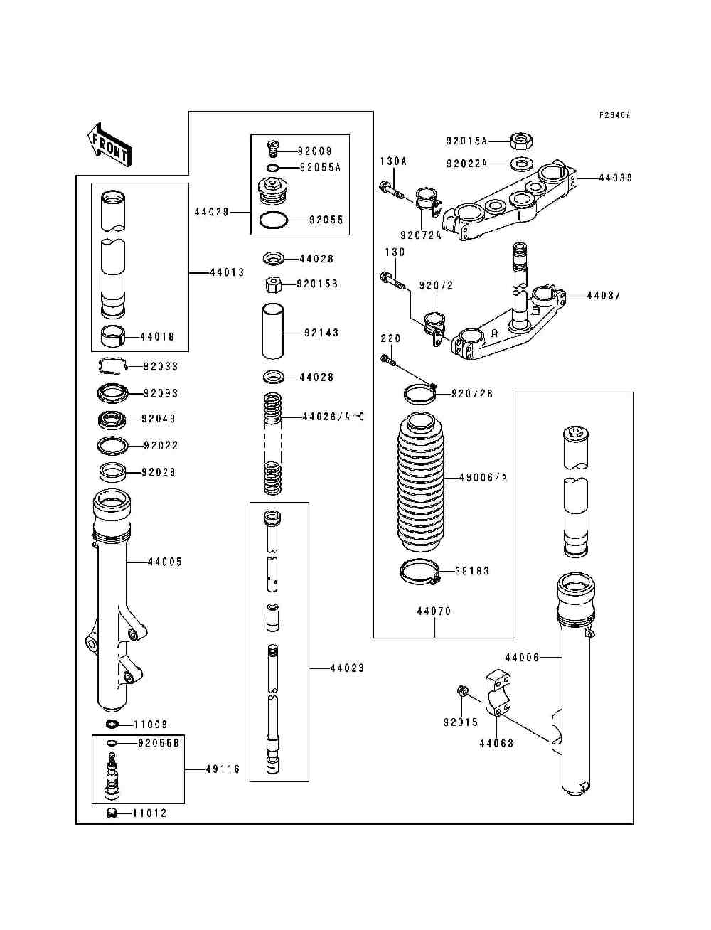 Front fork(kdx200-h4  h5)