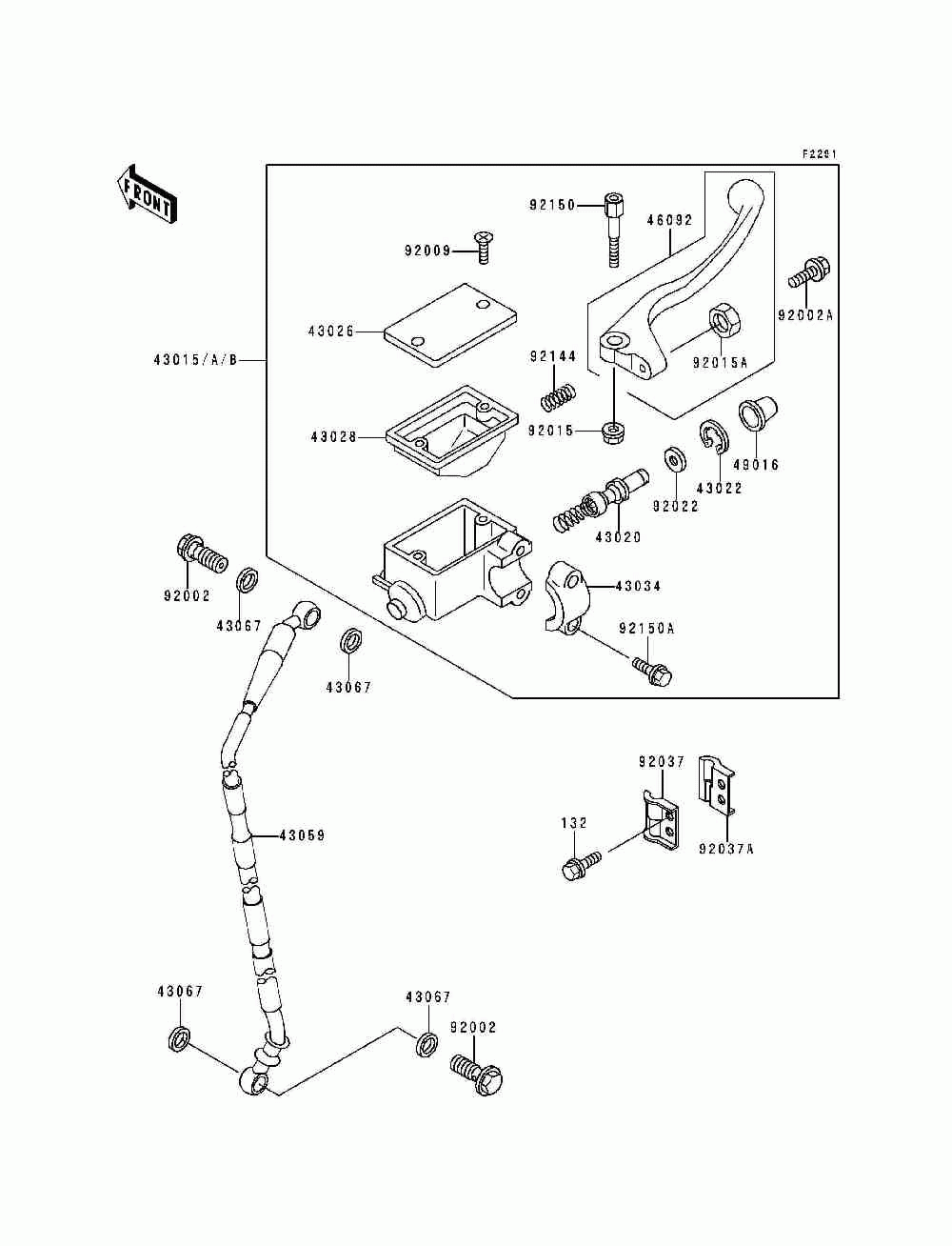 Front master cylinder