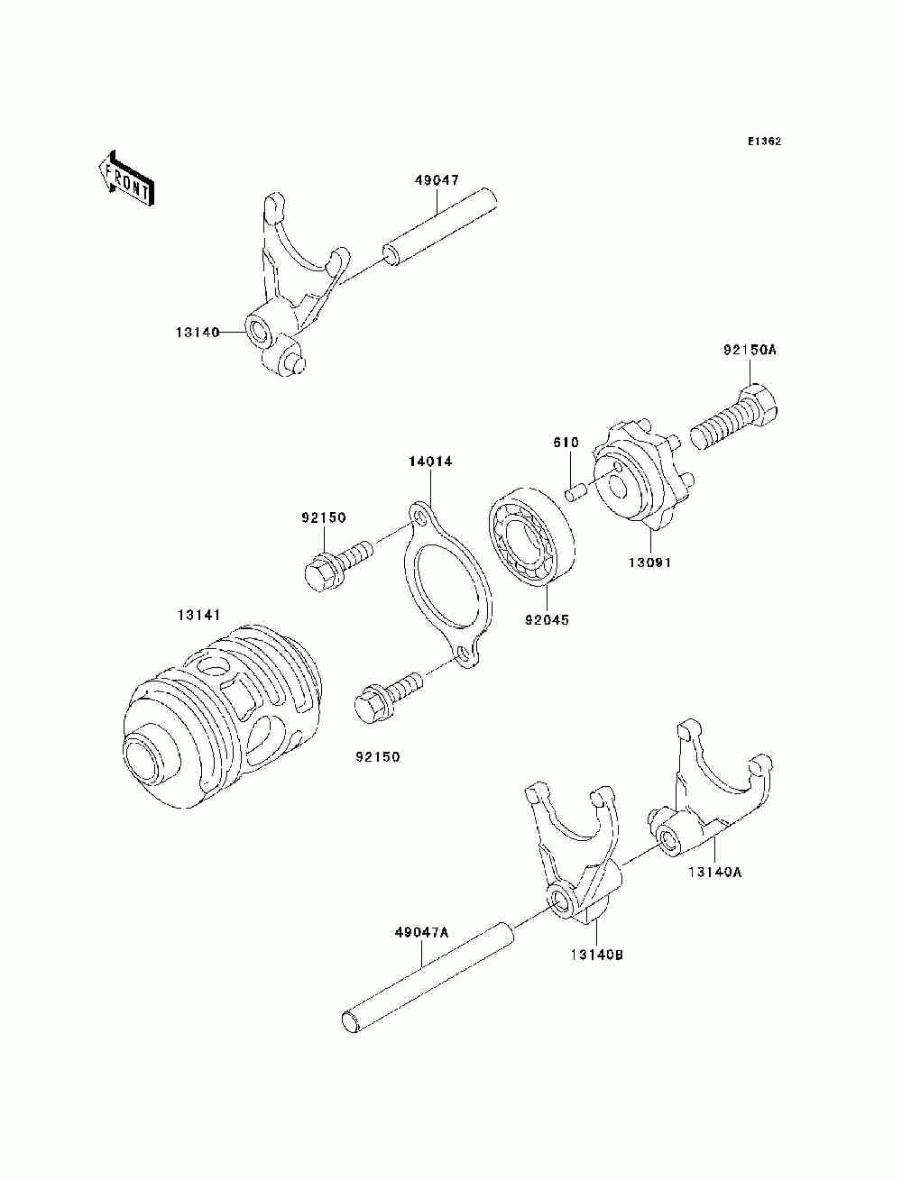 Gear change drum_shift fork(s)