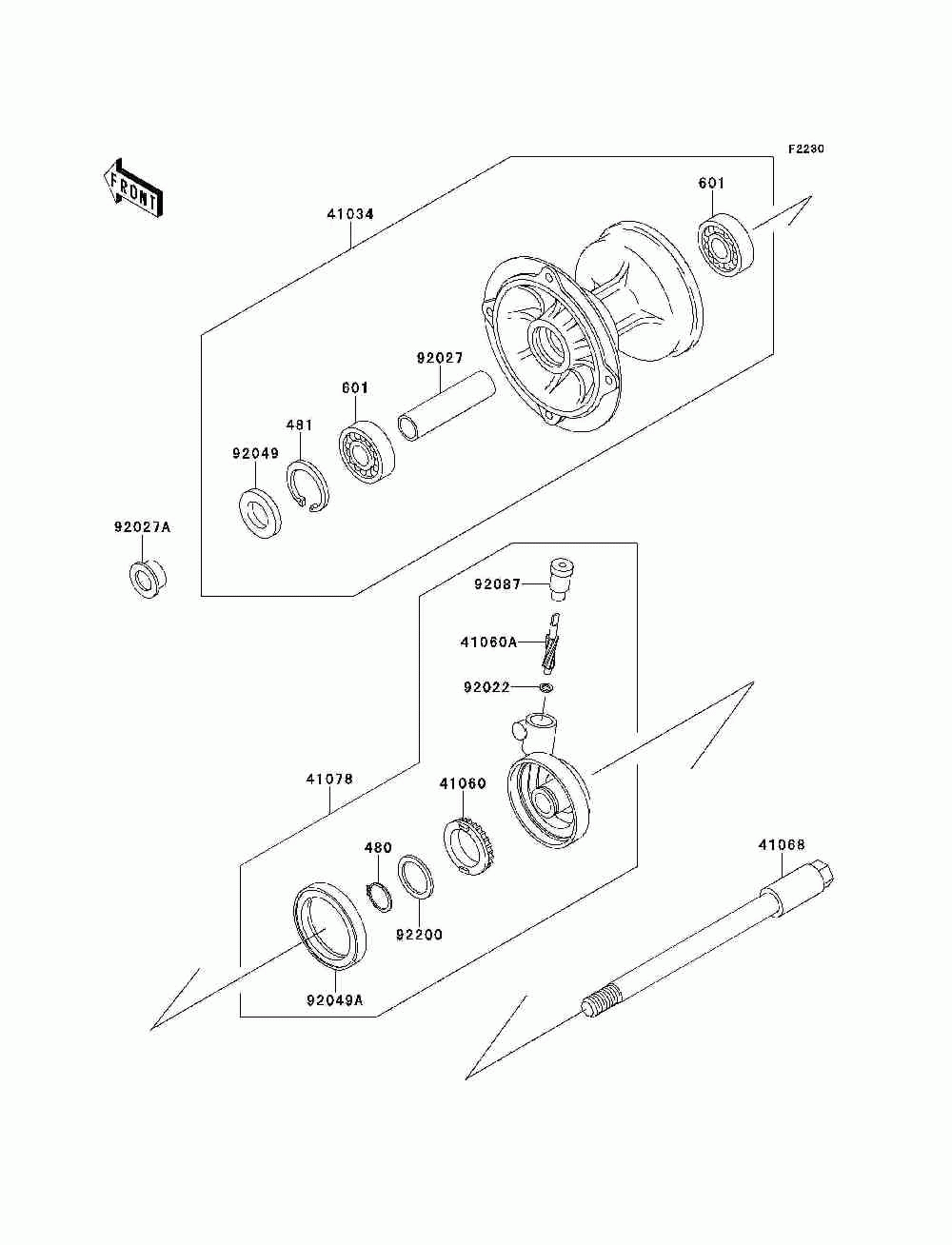 Front hub