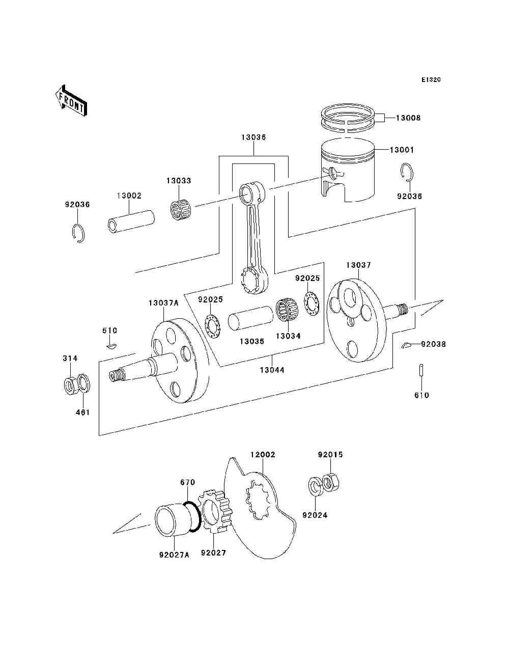 Crankshaft  piston(s)