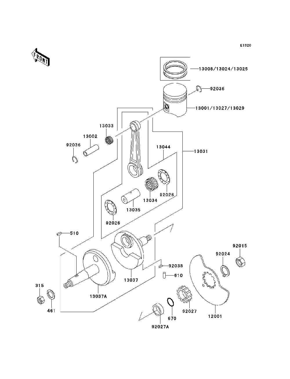 Crankshaft  piston(s)