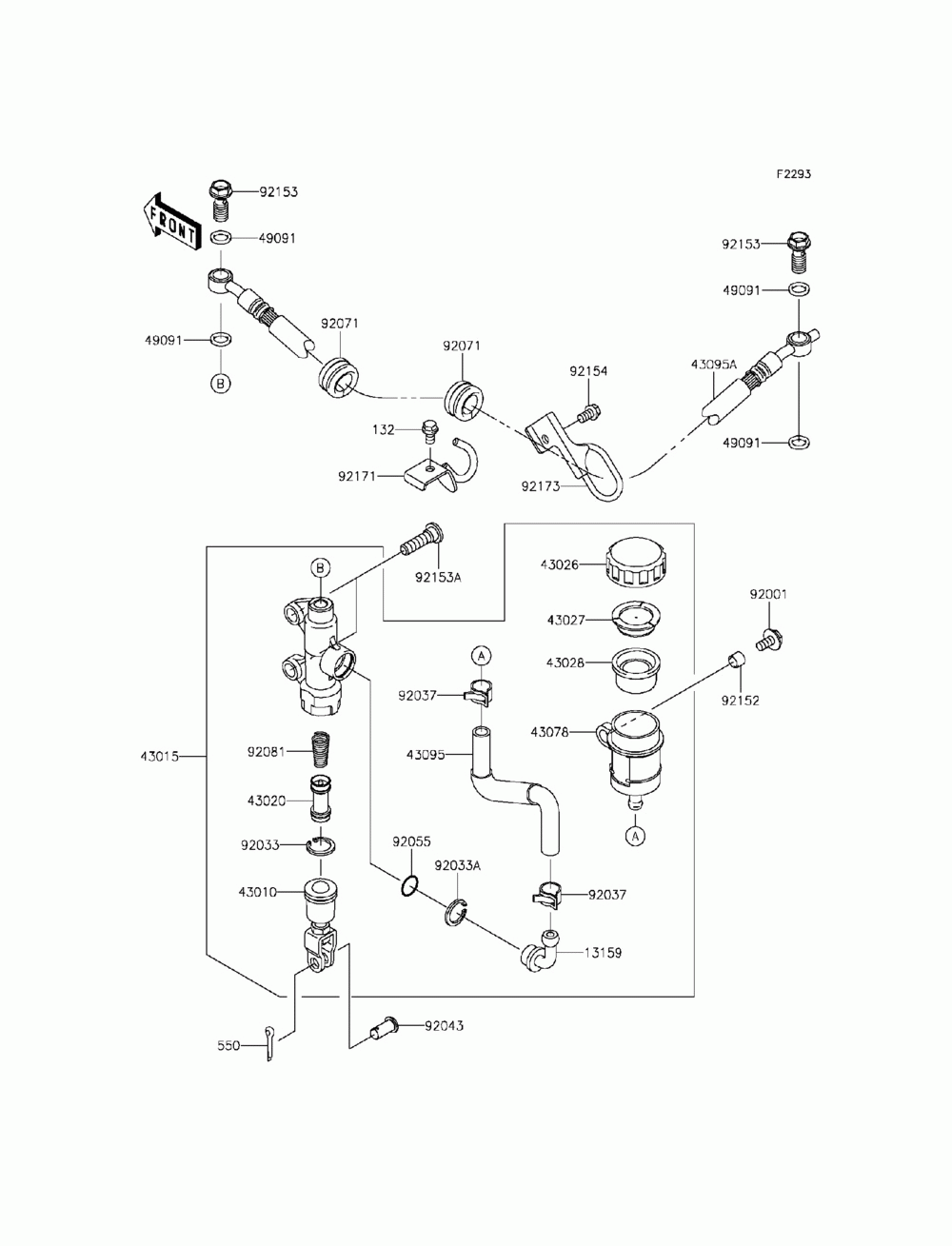 Rear master cylinder