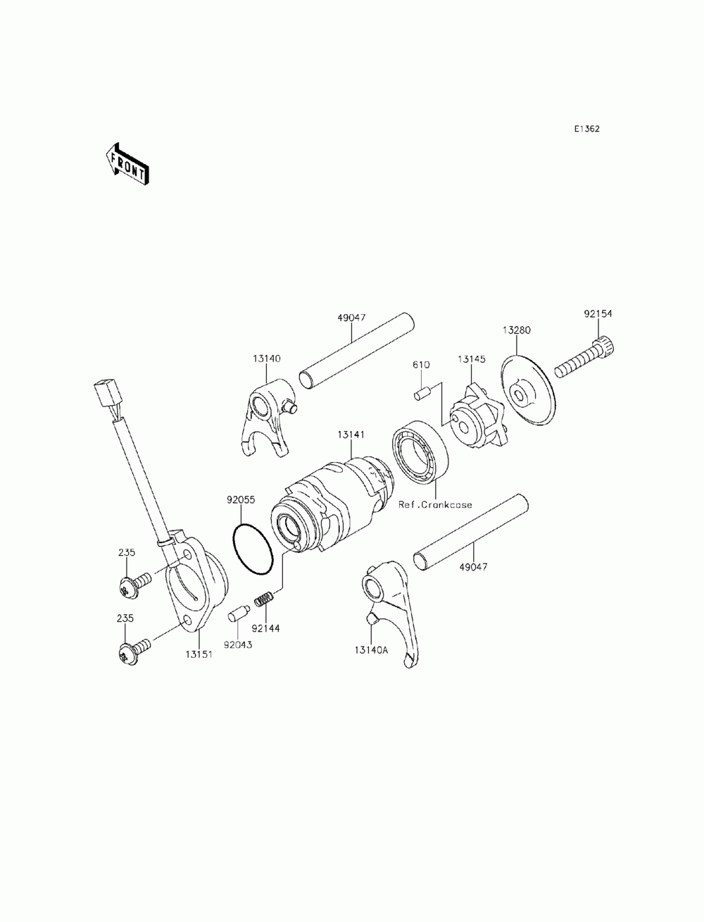 Gear change drum_shift fork(s)