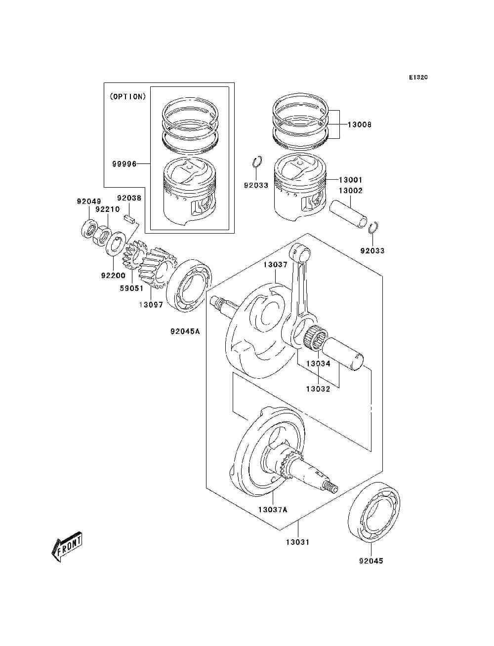 Crankshaft  piston(s)