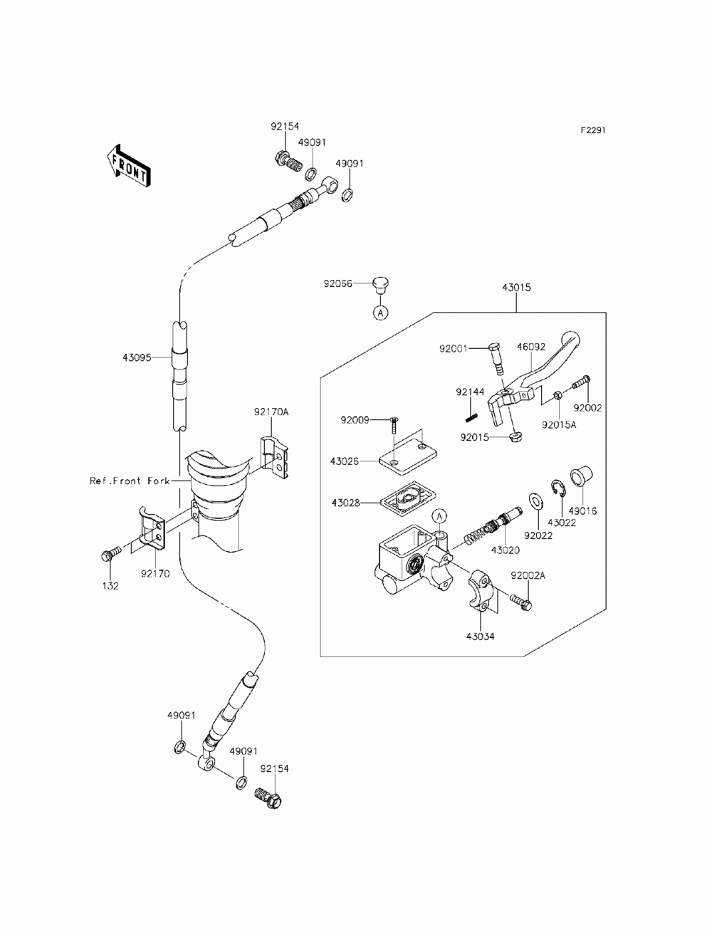 Front master cylinder