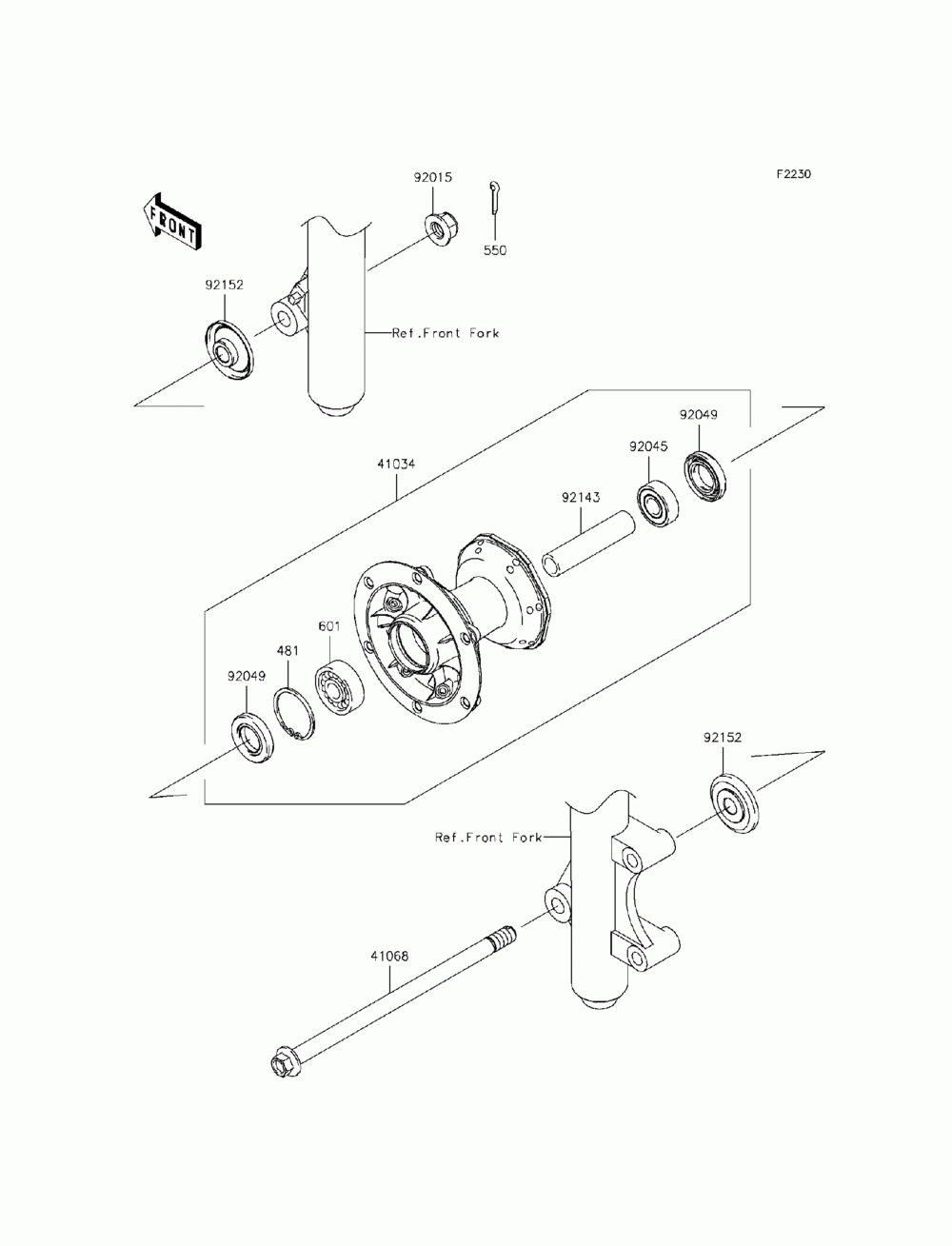 Front hub