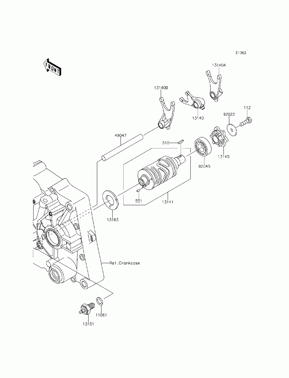 Gear change drum_shift fork(s)