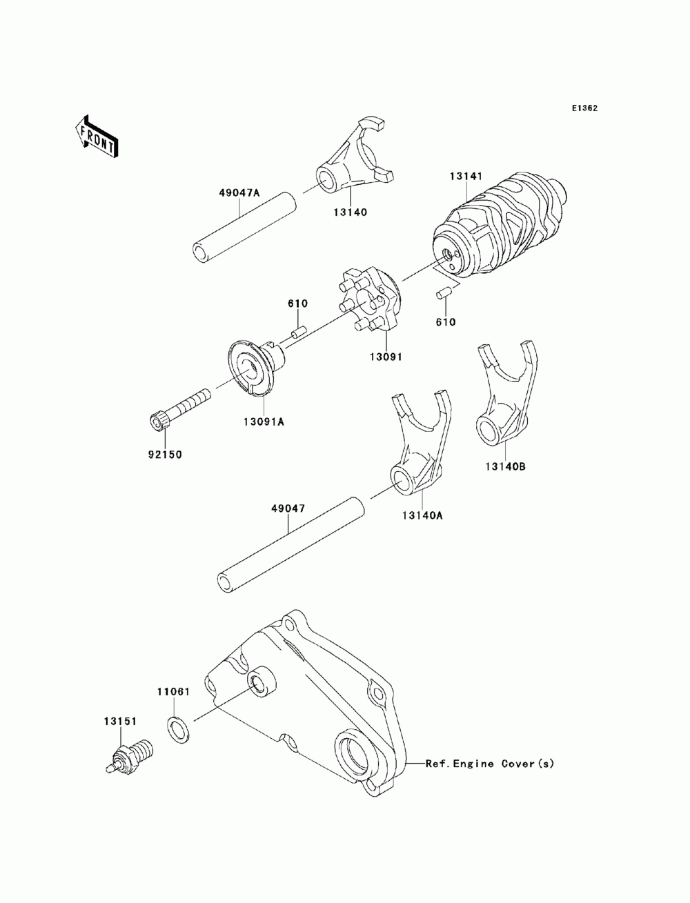 Gear change drum_shift fork(s)