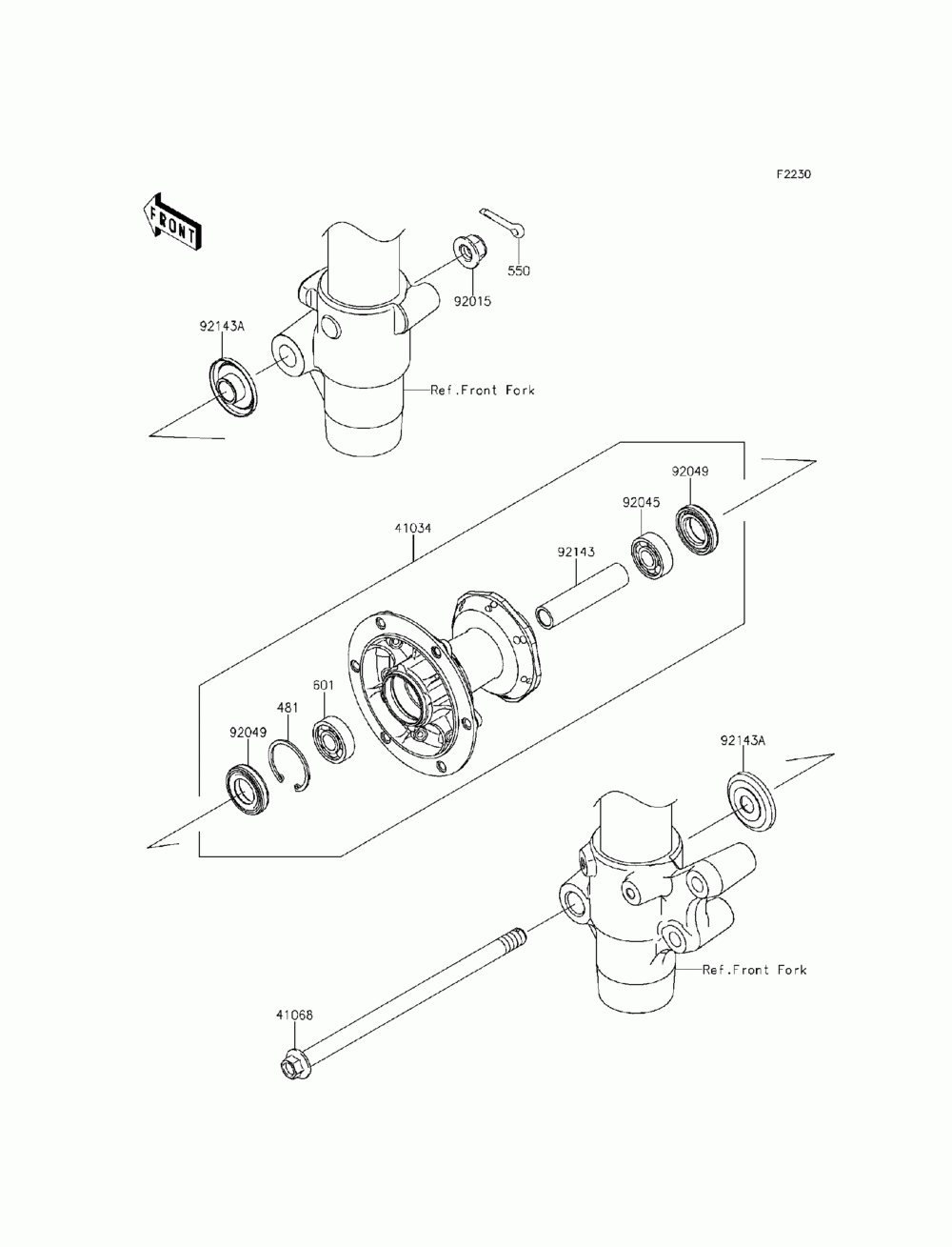 Front hub