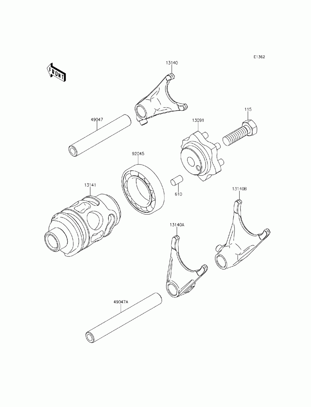 Gear change drum_shift fork(s)