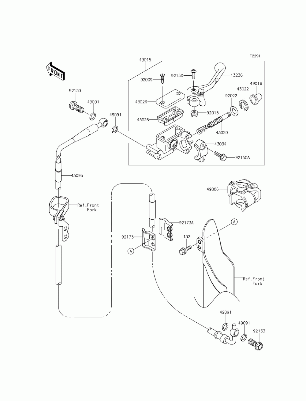 Front master cylinder