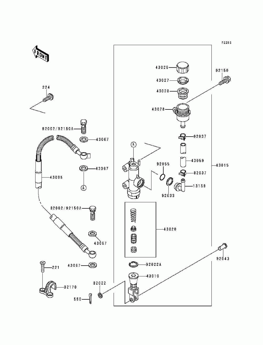 Rear master cylinder